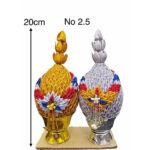 泰国金银桃 金银塔 蛋形供花盘  金银树 泰国供品（纯手工制造） 富贵長寿之意 - Image 6