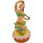 新款精致彩色大地女神Phra Mae Throrani  （9inch）  Phra Mae Thorani Bucha大地女神金身  100% 纯列南皮 （lek Nam phi）铁矿石铸造 - Image 2