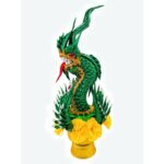 现货泰国供奉接神塔 单头 Bai Sri 水龙 青色花 （1个）Pan Bai Sri Phaya Nak - Image 4