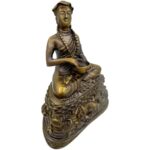 Phra Upakut 供奉金身  高 8寸  Phra Bucha Phra Maha Upakut 水财神乌巴库（铜像） - Image 2