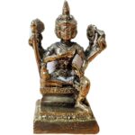 Copper Thai Phra Phrom 纯铜小泰国四面佛像 有求必应大梵天王铜像  泰国铜像 7cm