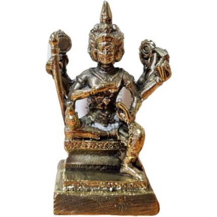 Copper Thai Phra Phrom 纯铜小泰国四面佛像 有求必应大梵天王铜像  泰国铜像 7cm