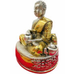 泰国佛像 纯铜  Phra Sivali 座姿 ( 希瓦力尊者 ) 泰国铜像 - Image 2