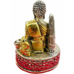 泰国佛像 纯铜  Phra Sivali 座姿 ( 希瓦力尊者 ) 泰国铜像 - Image 3