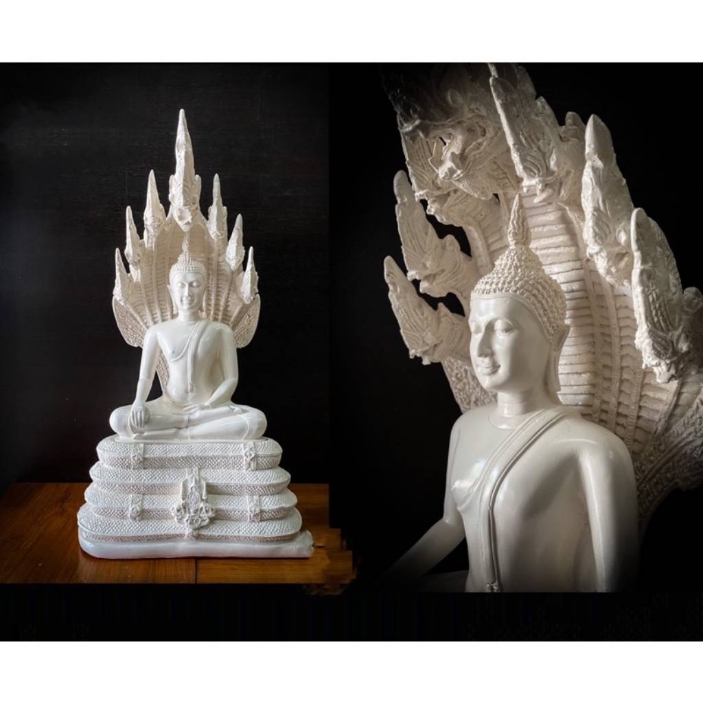 6a4ce6ad3a655_1783424685.jpg 现货 phra nak prok 七龙佛 phra 🌟 星期六守护神 🌟 星期六生日佛 泰国佛 Thailand amulet 象牙白树脂 - Image 1