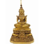 Phra Kaew玉佛 玉佛 夏季、雨季、冬季  铜像 （ 5寸膝长） 1套3尊 泰国铜像 - Image 3