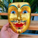金面招财人缘佛  金面具 金脸佛 金面佛  gold face buddha