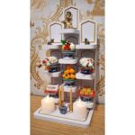🔥A泰国白色金边架子  小祭坛桌 佛牌台 佛像 神台  Prayer Altar  mini Table