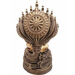 泰国佛像 星期六佛 九龙佛 Phra Nak Prok 九头龙王护法佛 消灾避险 保平安 100% 纯列南皮 （lek Nam phi）铁矿石铸造 - Image 4
