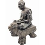 龙婆本  騎虎法銅像 Wat Bangphra龙婆本庙 - Image 3