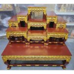 泰国神像实木佛台 神台 佛龛 供桌 多层供奉桌 Thai Buddhist Altar Shrine Table 精美手工雕刻拜神桌 供神桌 大神台Tokh Mhu Tempat Sembahyang Altar Table prayi - Image 2
