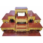 泰国神像实木佛台 神台 佛龛 供桌 多层供奉桌 Thai Buddhist Altar Shrine Table 精美手工雕刻拜神桌 供神桌 大神台Tokh Mhu Tempat Sembahyang Altar Table prayi - Image 3