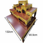 泰国神像实木佛台 神台 佛龛 供桌 多层供奉桌 Thai Buddhist Altar Shrine Table 精美手工雕刻拜神桌 供神桌 大神台Tokh Mhu Tempat Sembahyang Altar Table prayi - Image 5
