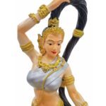 精致大地女神Phra Mae Thorani   （11inch）高  Phra Mae Thorani Bucha大地女神金身  100% 纯列南皮 （lek Nam phi）铁矿石铸造 - Image 5