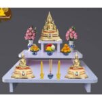 泰国神像白色架子 祭台桌 拜神桌 供神桌 神台Tokh Mhu Tempat Sembahyang Altar Table praying cupboard H25