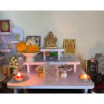 泰国神像白色架子 祭台桌 拜神桌 供神桌 神台Tokh Mhu Tempat Sembahyang Altar Table praying cupboard H25 - Image 3
