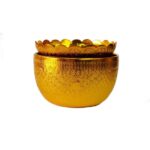 泰国供奉aluminium金银杯 水果圣水盘 铝杯  金色水盆 Gold colour aluminum  bowl  thailand water bowl aluminum bowl - Image 2