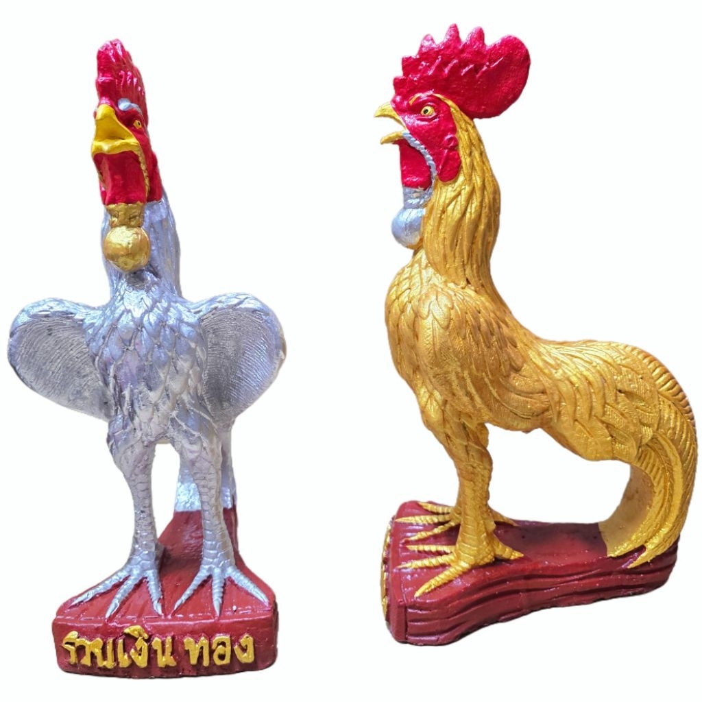6a4ce81895a9a_1783425048.jpg 现货 ready stock🐓🪙🐓爱凯发财鸡🐔 高40 cm 还愿鸡 还愿爱凯鸡 招正偏横财,招贵人(1对) / Thailand praying product - Image 1