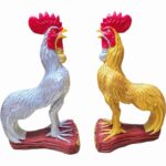 现货 ready stock🐓🪙🐓爱凯发财鸡🐔 高40 cm 还愿鸡 还愿爱凯鸡  招正偏横财，招贵人（1对） / Thailand praying product - Image 2