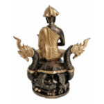 Phra Upakut 供奉金身Phra Bucha Phra Maha Upakut 水财神乌巴库   100% 纯列南皮 （lek Nam phi）铁矿石铸造 - Image 4