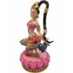 新款精致彩色大地女神Phra Mae Throrani  （9inch）  Phra Mae Thorani Bucha大地女神金身  100% 纯列南皮 （lek Nam phi）铁矿石铸造 - Image 2