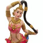 新款精致彩色大地女神Phra Mae Throrani  （9inch）  Phra Mae Thorani Bucha大地女神金身  100% 纯列南皮 （lek Nam phi）铁矿石铸造 - Image 5