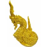 泰国宝物 帕雅纳phaya nak 金色  100% 正品 Namphi 铁矿石铸造  底座宽 10 cm   高 19 cm 金色  100% 正品 Namphi 铁矿石铸造  底座宽 10 cm   高 19 cm - Image 2