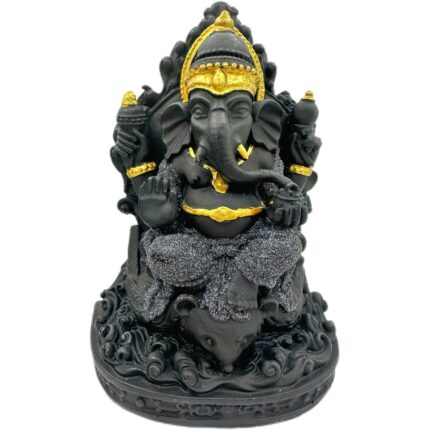 🕉️  Ganesha गणेश  Elephant 象头神  9 inches  Ganesha Statues    Pra Pikanate 100% 纯列南皮 （lek Nam phi）铁矿石铸造