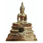 泰国佛像 Phra Sothon 铜制佛祖像 （3 寸脚供奉型）招财 ｜ 辟邪 ｜ 保平安 ｜ Wat Sothon Wararam 索通佛 索通 Phra Sothorn Bucha 铜像