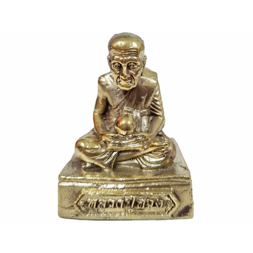 6a4ce8edef77a_1783425262.jpg 泰国佛牌 Copper Thai 纯铜 龙婆托 lp Thuad (放车小金身) 泰国铜像 5cm - Image 1