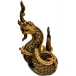 泰国宝物 帕雅纳phaya nak  100% 正品 Namphi 铁矿石铸造  底座宽 10 cm   高 19 cm - Image 2