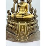 🔥精致款 金娜啦佛祖 Phra Phuttha Chinnaraj Bucha 5寸膝长  高13寸 成功佛 100% 纯列南皮 （lek Nam phi）铁矿石铸造 - Image 5