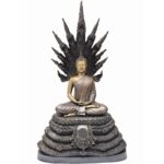 phra nak prok  九龙佛 佛祖 9 Buddha Naga（9寸膝长） 铜像 泰国铜  泰国佛 Thailand amulet copper
