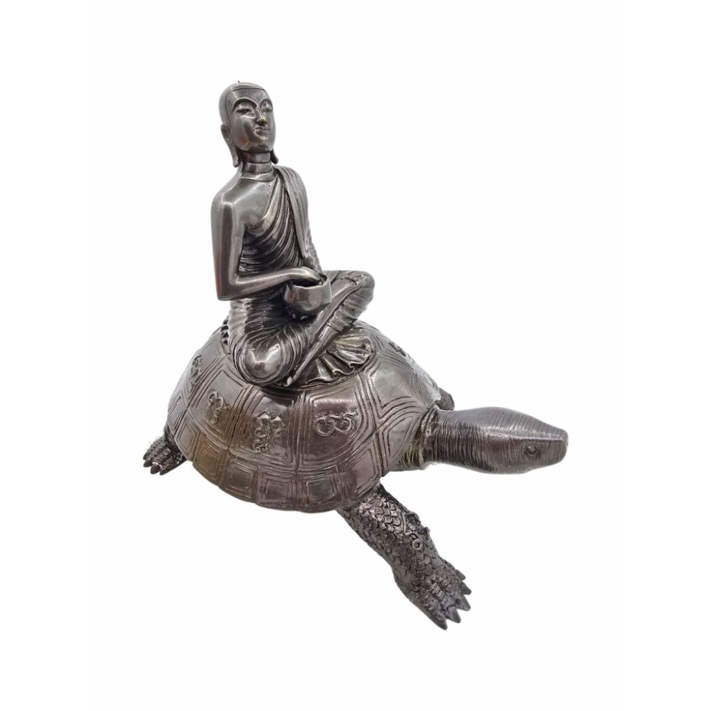 6a4ce94291da1_1783425346.jpg Phra Upakut Mahalap 乌帕库玛哈拉(5寸脚) 水财神乌巴库坐龟 农南康寺(Wat Nong Nam Kham) 恭请 - Image 1