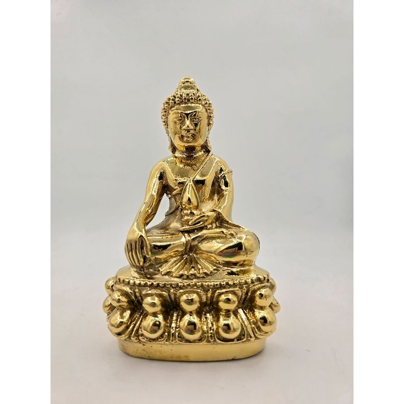 6a4ce95d436da_1783425373.jpg 药师佛 Phra Kring 药师佛 供奉小金身 药师佛内有珠子 铜像 - Image 1