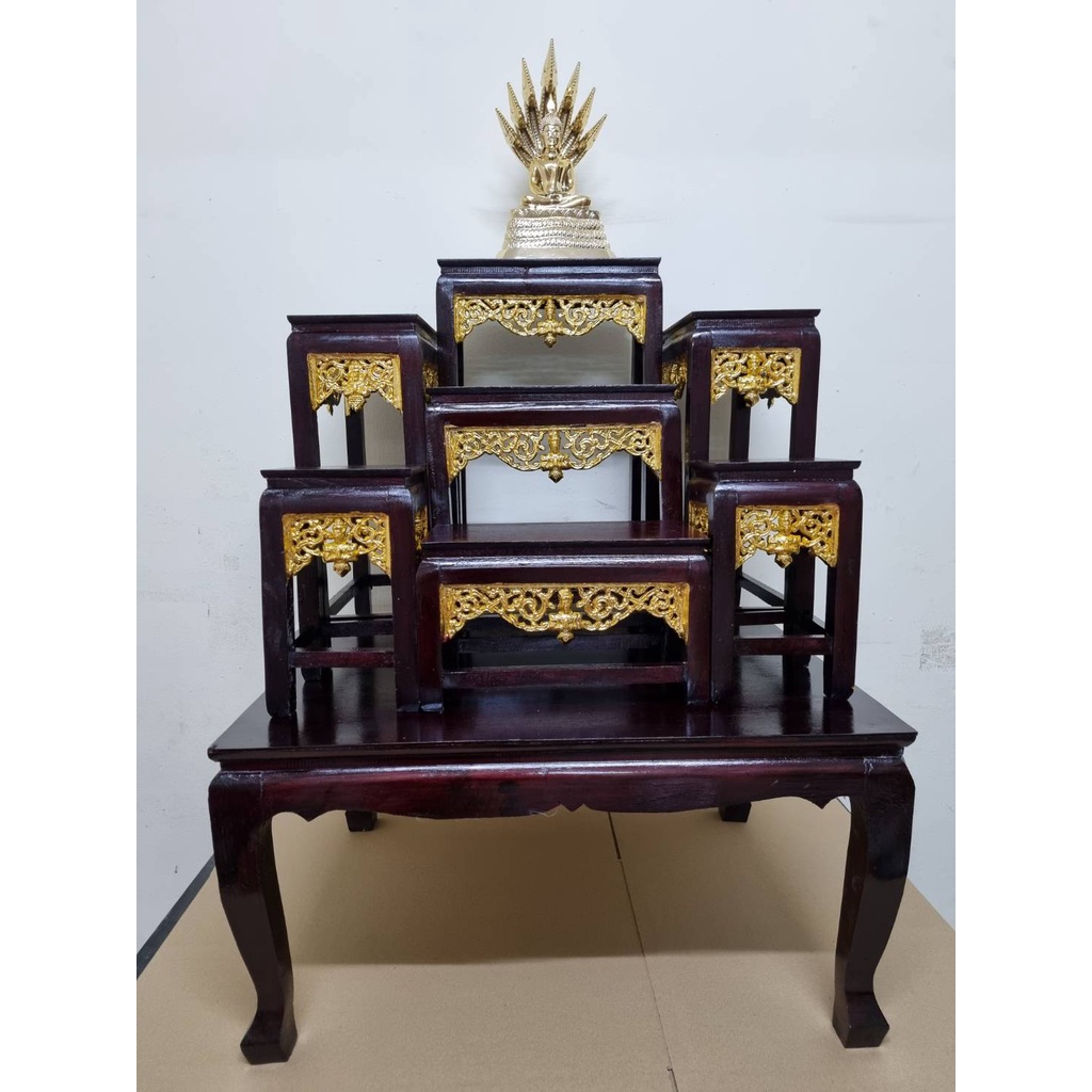 6a4ce98b0f563_1783425419.jpg Ready stock 现货泰国神像祭坛桌 拜神桌 供神桌 神台Tokh Mhu Tempat Sembahyang Altar Table praying cupboard - Image 1
