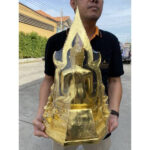 🔥金娜啦佛祖 Phra Phuttha Chinnaraj Bucha 树脂成功佛 9寸膝长 高50厘米 22寸 - Image 3