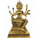 泰国进口 四面佛金身 泰国四面佛像 （15寸高）有求必应大梵天王  实心铜 泰国铜像