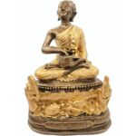 Phra Upakut 供奉金身Phra Bucha Phra Maha Upakut 水财神乌巴库   100% 纯列南皮 （lek Nam phi）铁矿石铸造