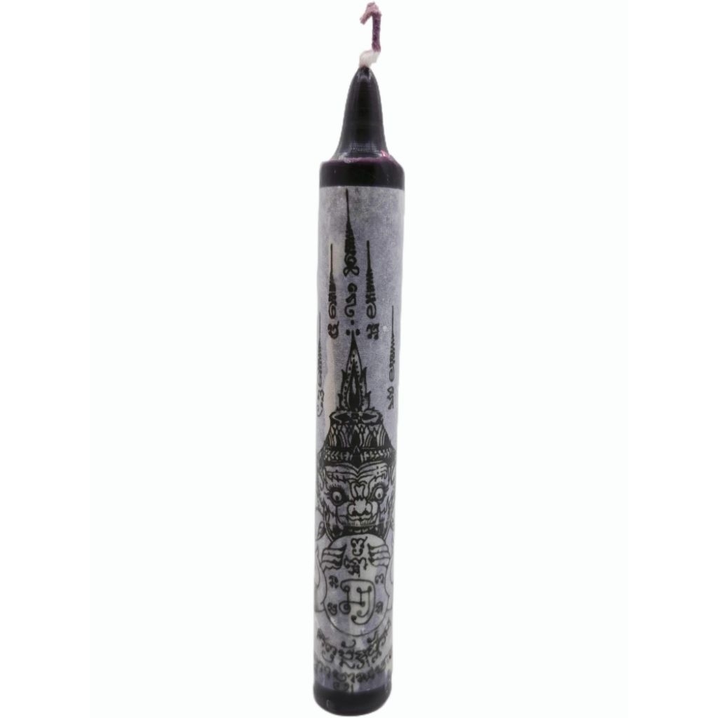 6a4cea601055e_1783425632.jpg 泰国黑色拉胡蜡烛 6寸长 Thai candle thai candle - Image 1