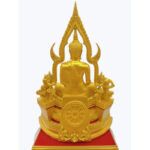 🔥精致款 金色金娜啦佛祖 Phra Phuttha Chinnaraj Bucha 5寸膝长  高13寸 成功佛 100% 纯列南皮 （lek Nam phi）铁矿石铸造 - Image 6