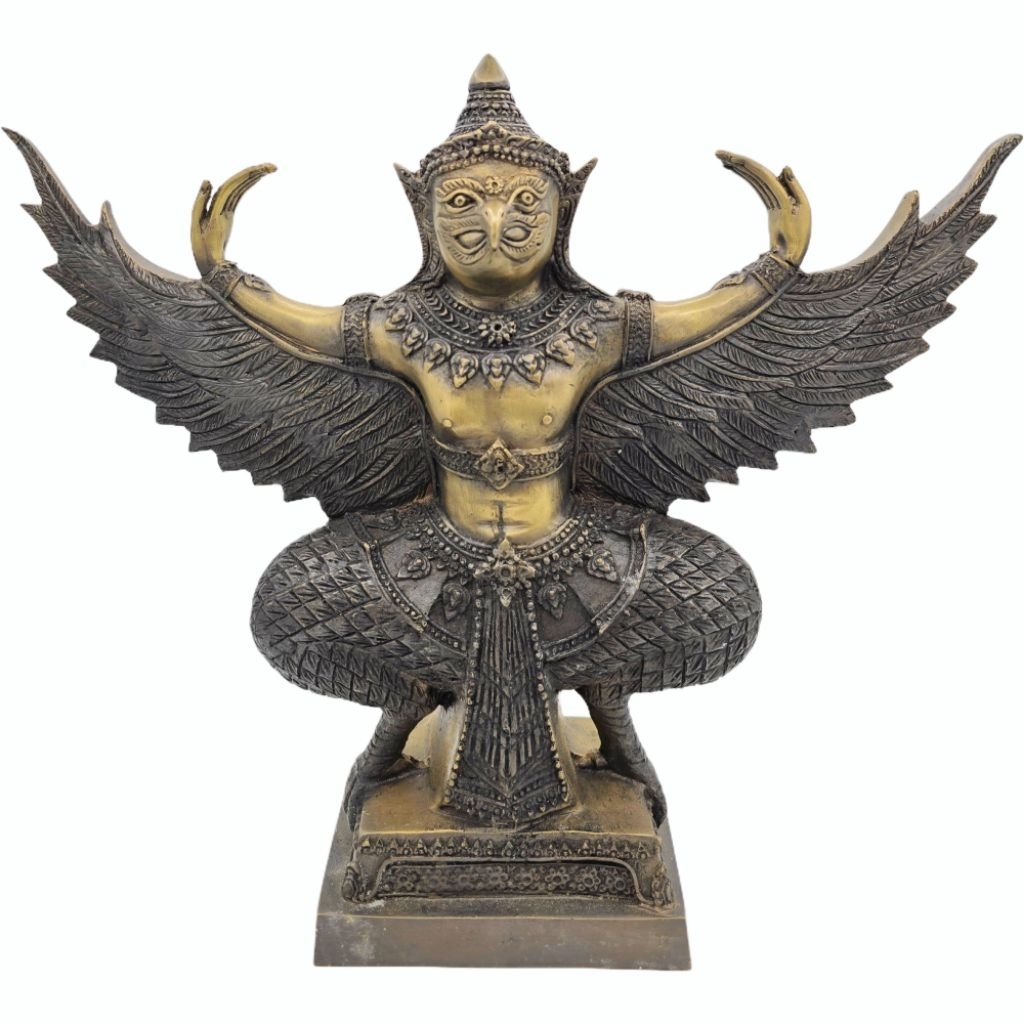 6a4ceae63341d_1783425766.jpg 迦楼罗鹰神 铜像 (高12寸) 泰国鹰神 铜像 Phaya Garuda गरुड - Image 1