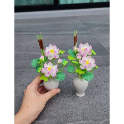 现货 迷你小莲花 小花瓶 莲花花瓶 人造莲花 泥莲 莲花拜佛架 供奉圣物 供拜佛牌 供拜佛像 供拜泰国佛