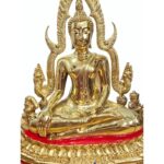 🔥金娜啦佛祖 Phra Phuttha Chinnaraj Bucha  5.9寸脚金身 铜像 Wat Yai 正庙 恭请 成功佛  wat yai phitsanulok - Image 5