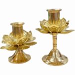铜器莲花蜡烛台 READY STOCK Brass Lotus Candle Holder
