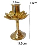 铜器莲花蜡烛台 READY STOCK Brass Lotus Candle Holder - Image 3