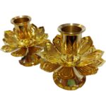铜器莲花蜡烛台 READY STOCK Brass Lotus Candle Holder - Image 4